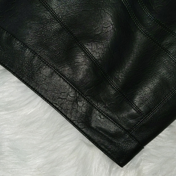 Like New! Vegan/Faux Leather Midi/Pencil Skirt with zipper - Picture 6 of 8